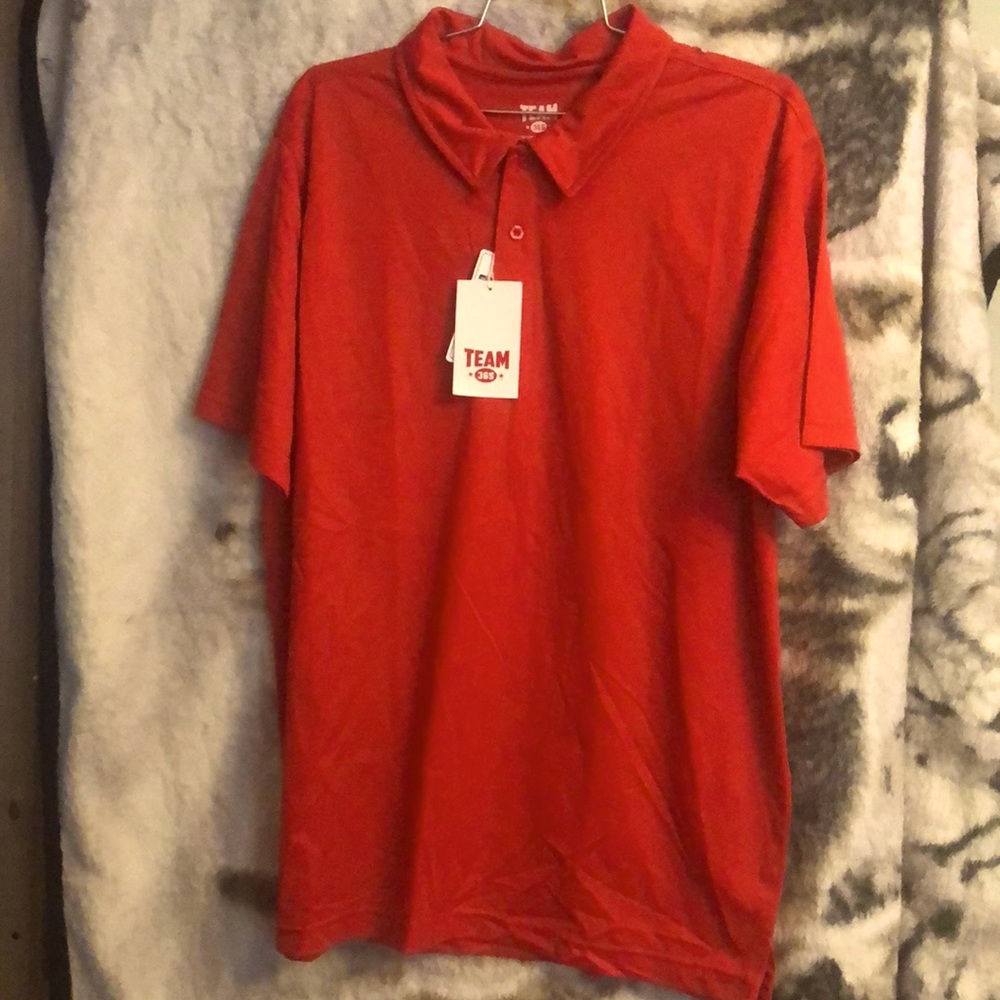 Team 365 Mens Large Red Polo Tee NWT